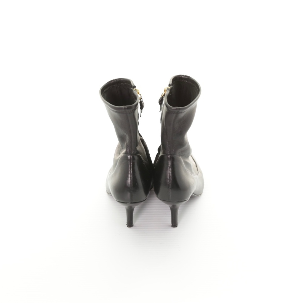 Diane Von Furstenberg Morgan Pointy Toe Booties Black Leather Sock Zip Women 8 - Picture 5 of 8